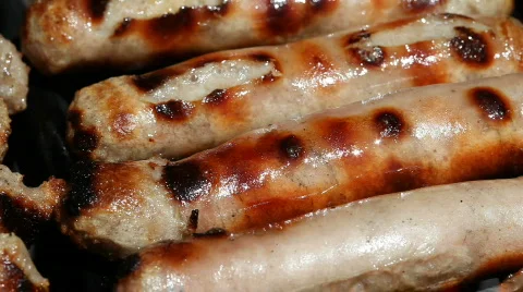 Sizzling sausages Video stock 479038