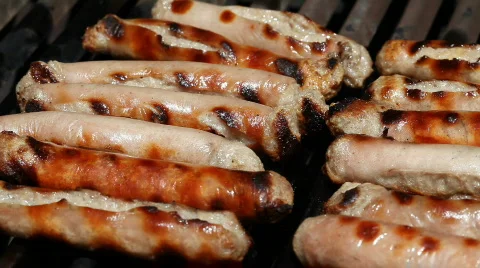 Sizzling sausages Video stock 479052