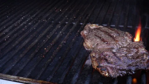 Sizzling Steak Stock Footage 127928910