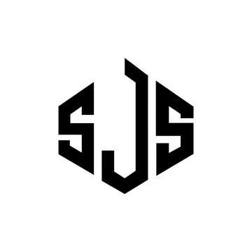 SJS letter logo design with polygon shape. SJS polygon and cube shape logo .. Stock Illustration