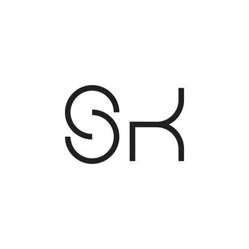 Sk initial letter vector logo icon Stock Illustration