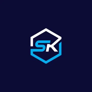Sk logo. modern sk initial logo Stock Illustration