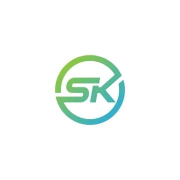 Sk logo. modern sk initial logo Stock Illustration