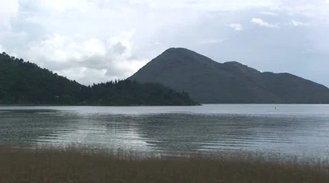 Skadar lake from train to Belgrade - looking forward Stock Footage 33354647