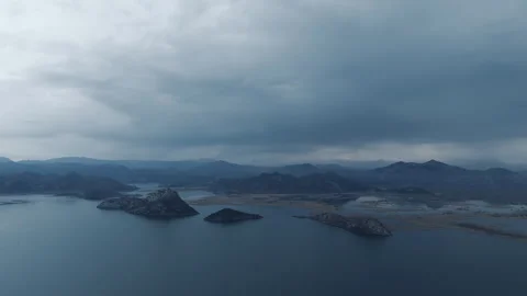 Skadar lake in winter Stock Footage 300796820