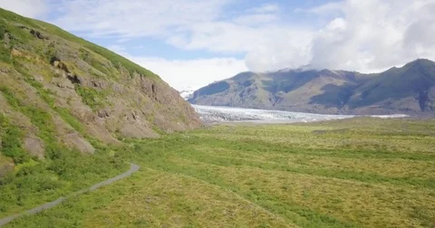 Skaftafellsjokull glacier 스톡 동영상 84764401