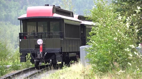 Skagway, Alaska Train Passing By Stock-Footage 255458296