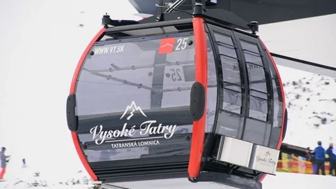 Skalnate Pleso - Cableway Stock Footage 74312802