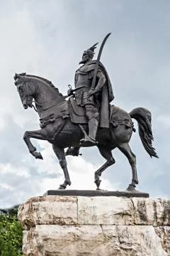 Skanderberg statue Stock Photos
