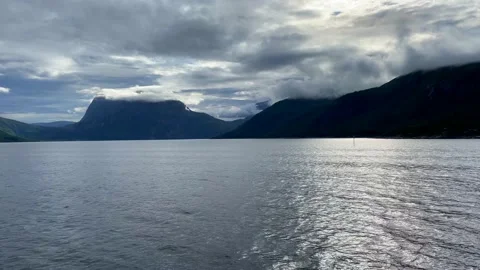 Skarberget, Bognes, Norway, ferry Stock Footage 220146256