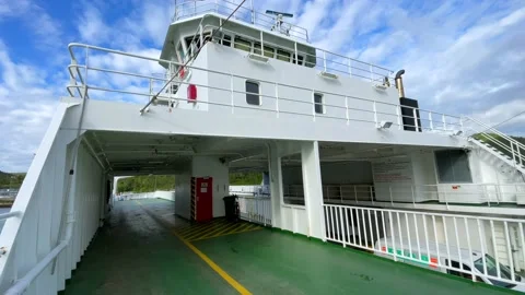 Skarberget, Bognes, Norway, ferry Stock Footage 220146344