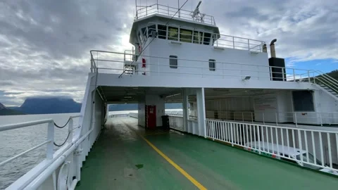 Skarberget, Bognes, Norway, ferry Stock Footage 220146697
