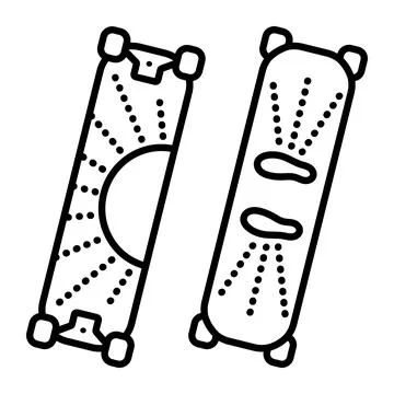 Skate black line icon Stock Illustration