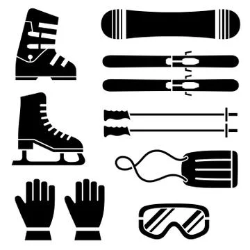 Skate Equipments Set Illustration