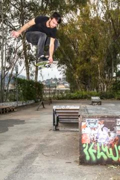 Skate grab Stock Photos