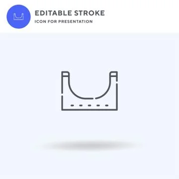 Skate icon vector, filled flat sign, solid pictogram isolated on white, logo Stockillustratie