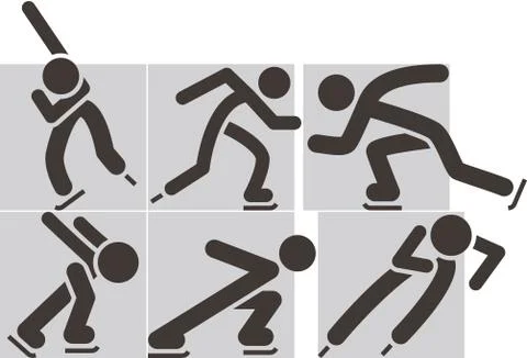 Skate icons Stock Illustration