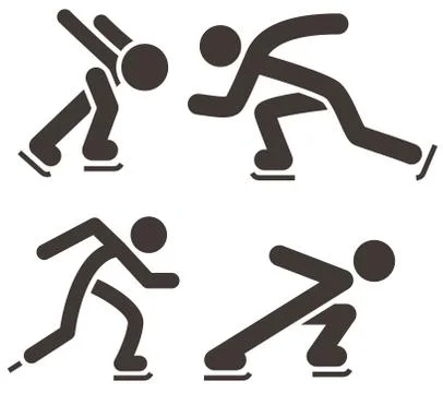Skate icons set Stock Illustration