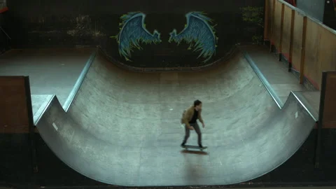 Skate Indoor Stock Footage 145180782