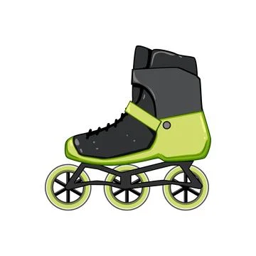 Skate inline skates cartoon vector illustration Stock Illustration