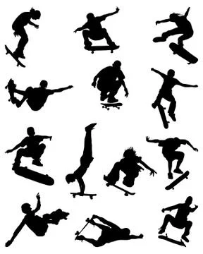 Skate jumpers Stock Illustration