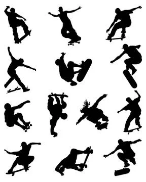 Skate jumpers Stock Illustration
