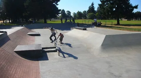 Skate Park Complex Timelapse Stock Footage 11886483