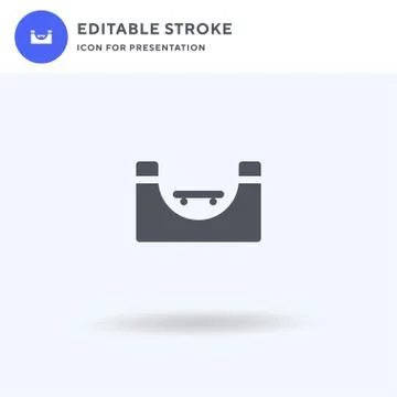 Skate Park icon vector, filled flat sign, solid pictogram isolated on white,  Stock Illustration