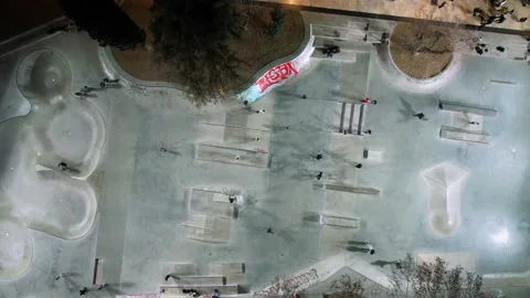 Skate park at night Stock Footage 197550604