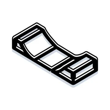 Skate park ramp isometric icon for extreme sports Stock-Illustration