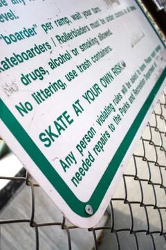 Skate Park Rules Stock Photos