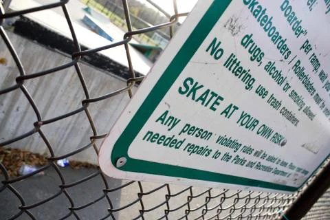Skate Park Rules Stock Photos