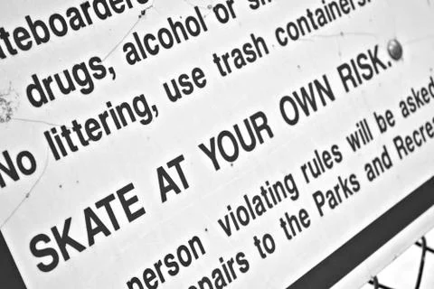 Skate Park Rules Stock Photos