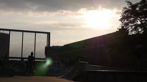 Skate park scene 스톡 동영상 41680216