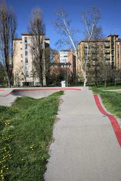 Skate park in the suburb Stock Photos