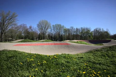 Skate park in the suburb Stock Photos