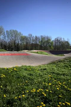 Skate park in the suburb Stock Photos