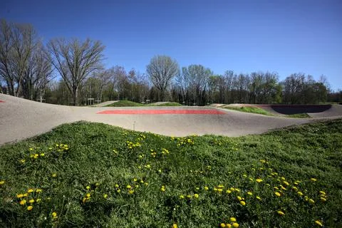 Skate park in the suburb Stock Photos
