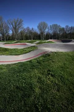 Skate park in the suburb Stock Photos