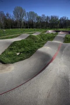 Skate park in the suburb Stock Photos