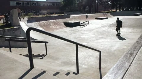 Skate Park Time Lapse Stock Footage 11886464