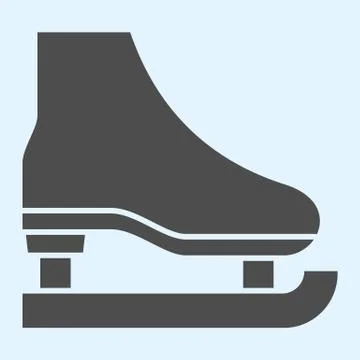 Skate solid icon. Shoes for playing hockey on ice. Sport vector design concept Stock Illustration