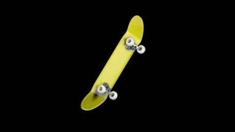 Skate spinning isolated in withe and black background. Stock Footage 297265638