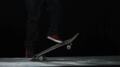 Skate trick slow motion 4 Stock Footage 131857394