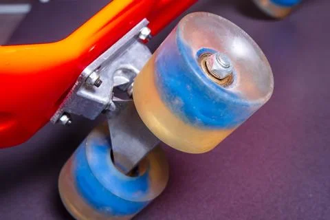 Skate wheels closeup. Stock Photos