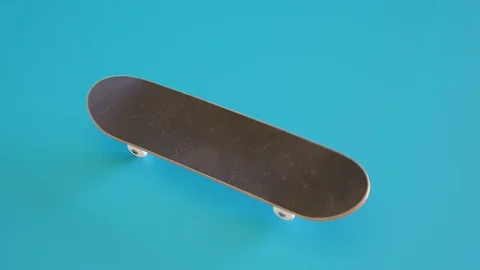Skateboard assembly process. Elements of the board combining in order. Render 4k Stock Footage 119976812