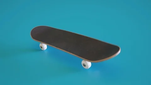 Skateboard assembly process. Elements of the board combining in order. Render 4k Stock Footage 119976953