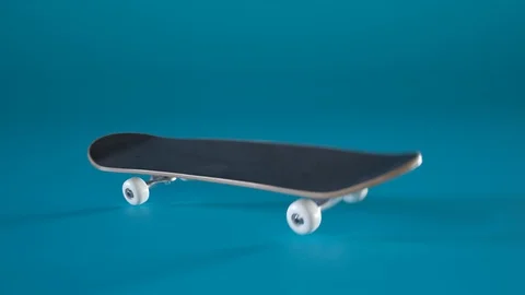 Skateboard assembly process. Elements of the board combining in order. Render 4k Stock Footage 119978009