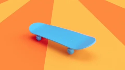 Skateboard assembly process. Elements of the board combining in order. Render 4k Stock Footage 119988453