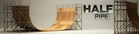 Skateboard BMX Halfpipe 3D Model